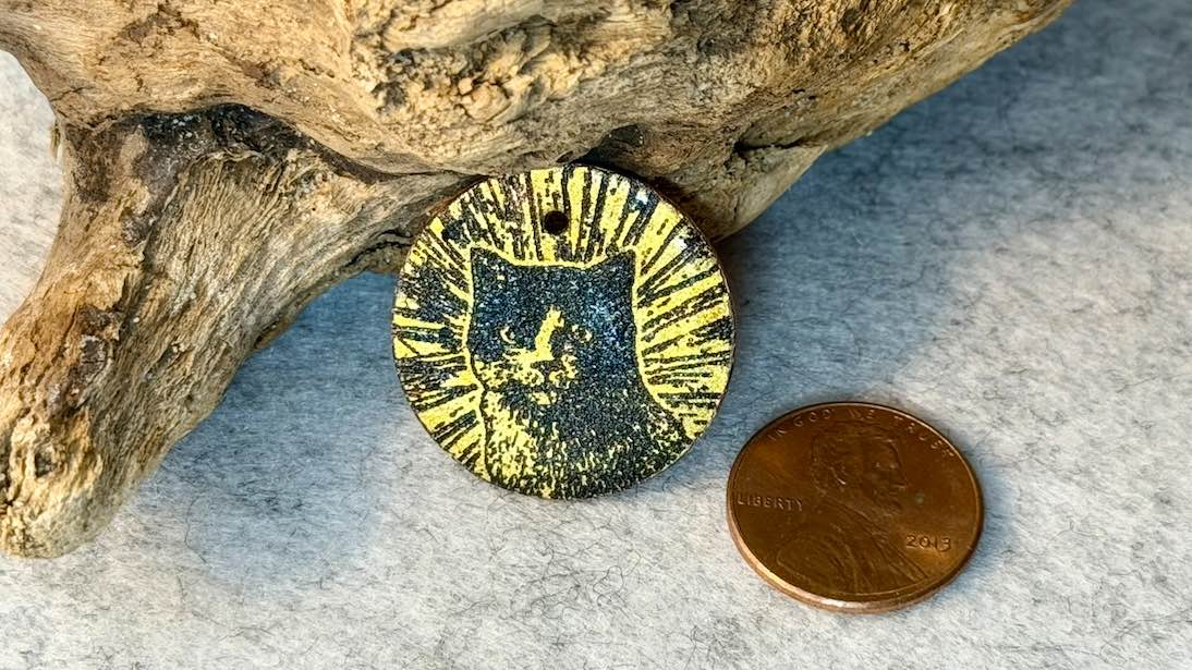 Laser-Etched Enamel Pendant by Andrew Thornton