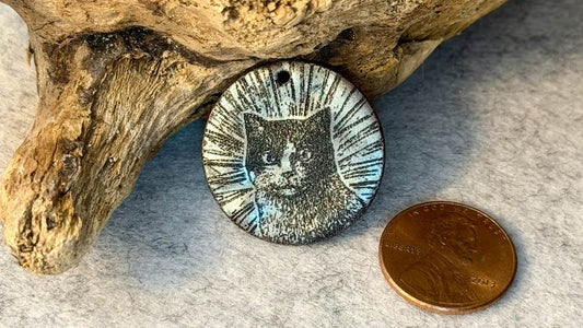 Laser-Etched Enamel Pendant by Andrew Thornton