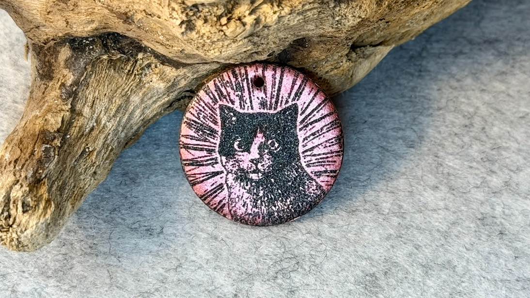 Laser-Etched Enamel Pendant by Andrew Thornton