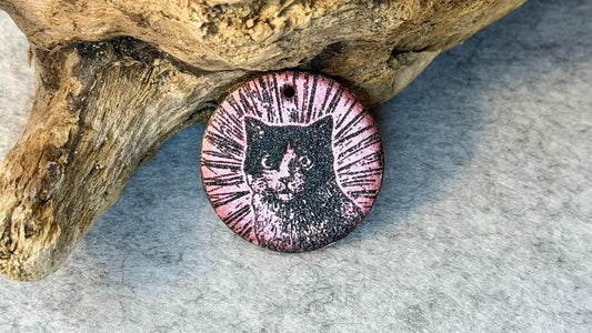 Laser-Etched Enamel Pendant by Andrew Thornton