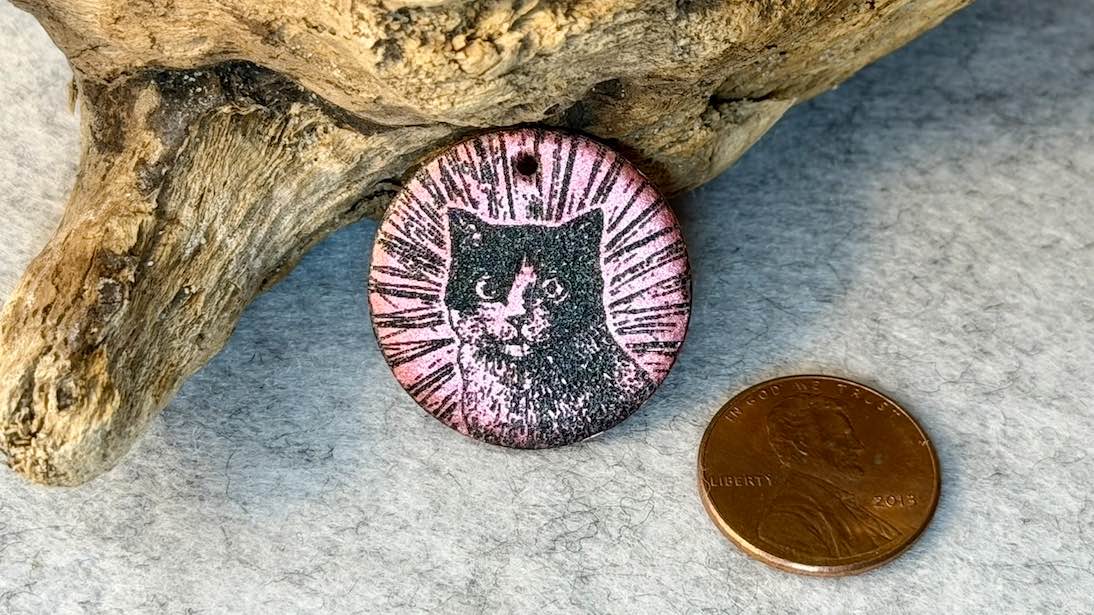 Laser-Etched Enamel Pendant by Andrew Thornton