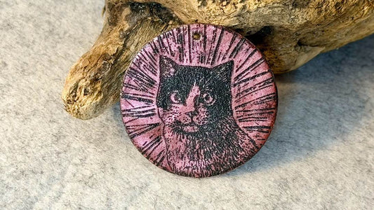 Laser-Etched Enamel Pendant by Andrew Thornton
