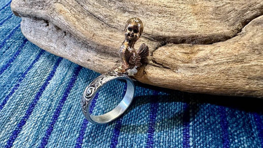 Cast Bronze & Sterling Ring by Allegory Gallery — Chimera Baby