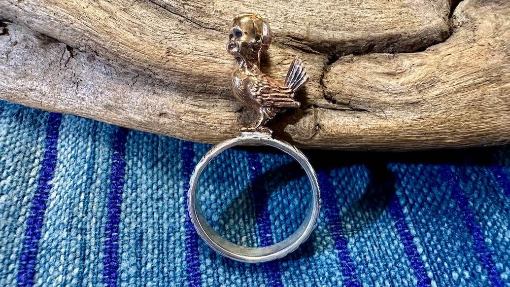 Cast Bronze & Sterling Ring by Allegory Gallery — Chimera Baby