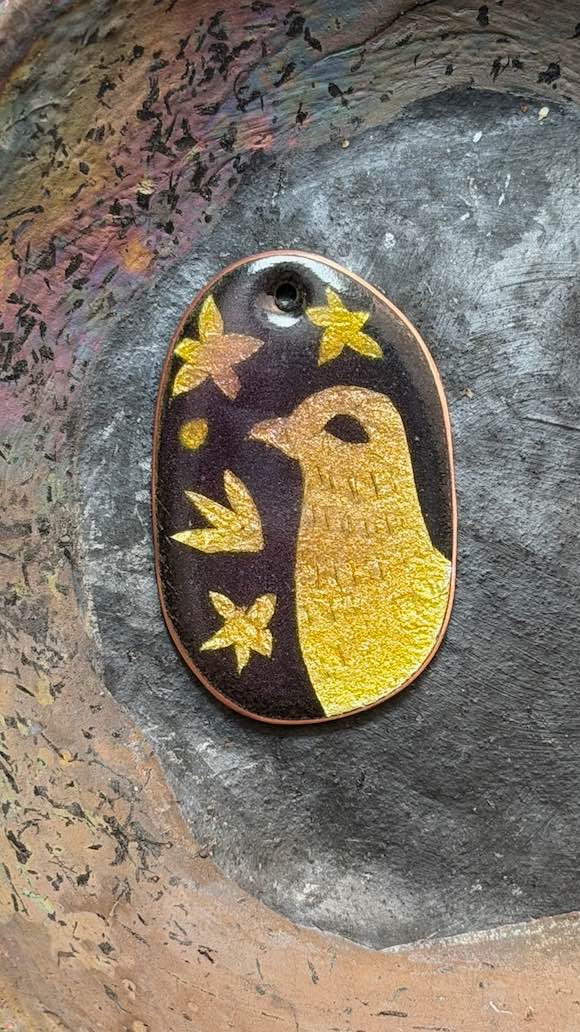 Golden Hour Enamel Pendant by Andrew Thornton