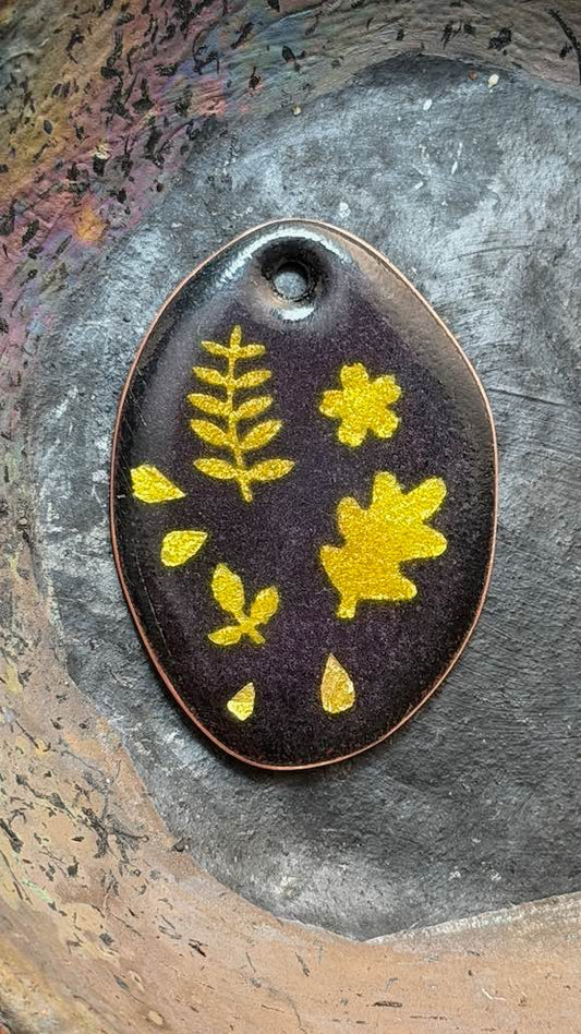 Golden Hour Enamel Pendant by Andrew Thornton
