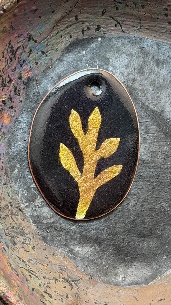 Golden Hour Enamel Pendant by Andrew Thornton