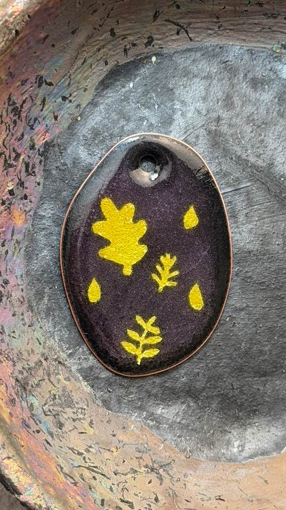 Golden Hour Enamel Pendant by Andrew Thornton