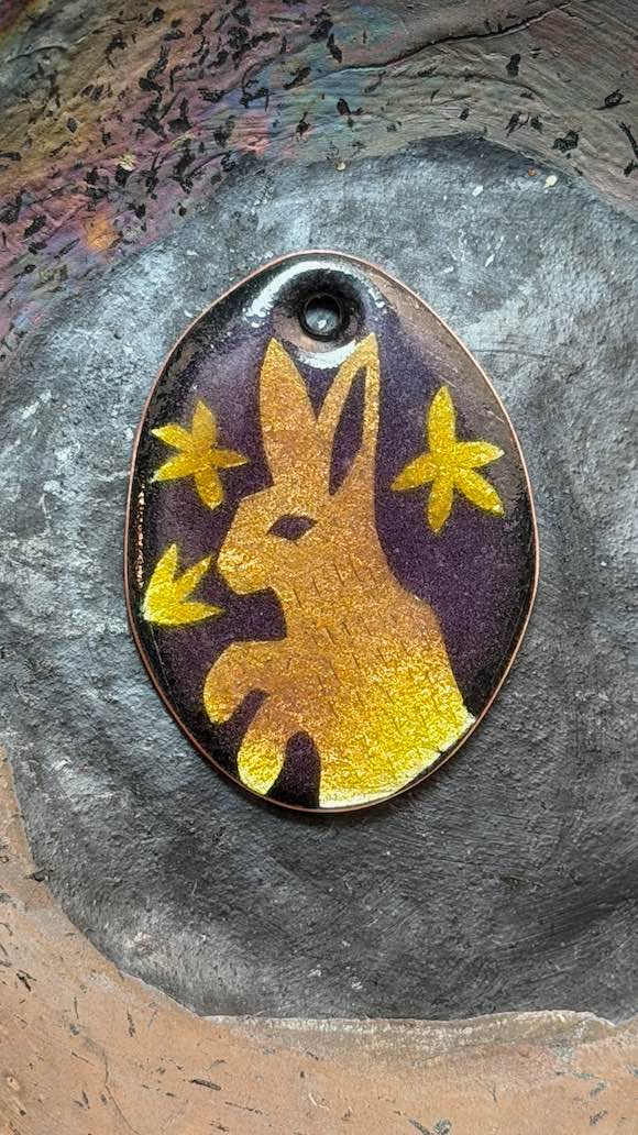 Golden Hour Enamel Pendant by Andrew Thornton