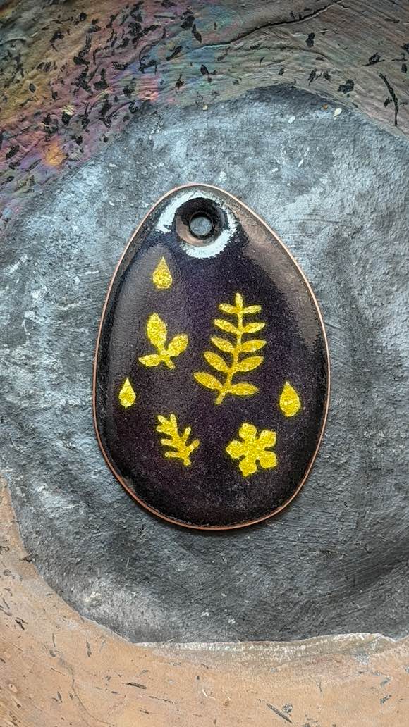 Golden Hour Enamel Pendant by Andrew Thornton