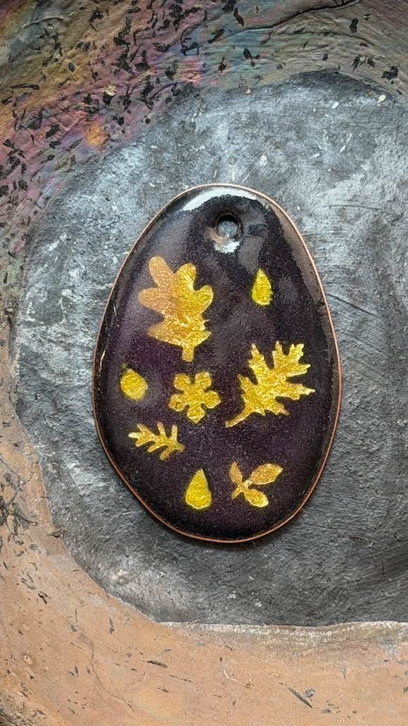 Golden Hour Enamel Pendant by Andrew Thornton
