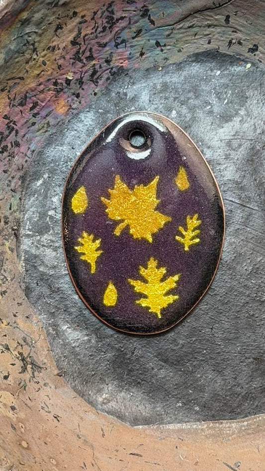 Golden Hour Enamel Pendant by Andrew Thornton