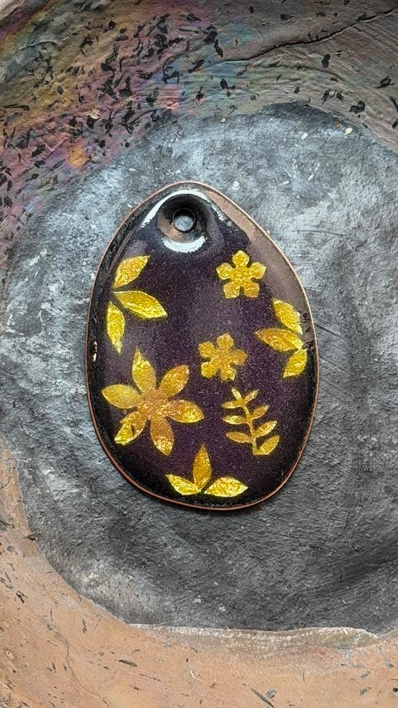 Golden Hour Enamel Pendant by Andrew Thornton