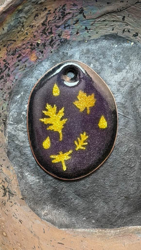 Golden Hour Enamel Pendant by Andrew Thornton