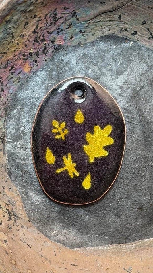 Golden Hour Enamel Pendant by Andrew Thornton
