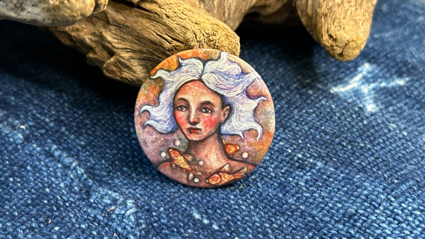 Original Art Button Pin