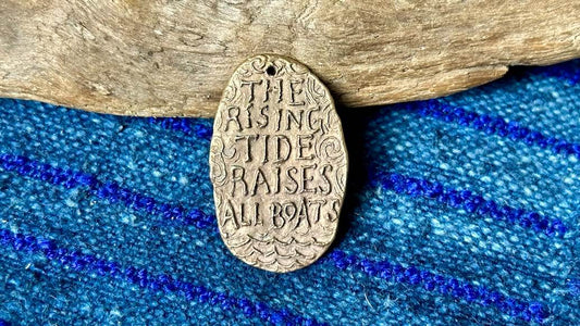 Bronze Pendant by Andrew Thornton - The Rising Tide Raises All Boats