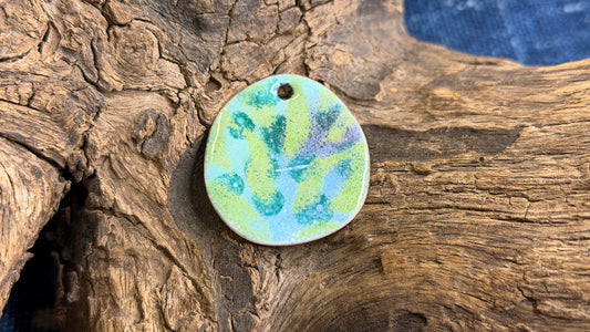 Kaleidaflora Enamel Pendant by Andrew Thornton