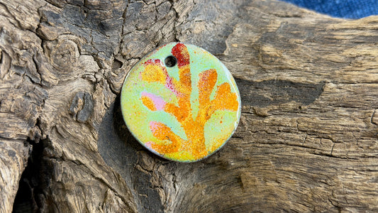 Kaleidaflora Enamel Pendant by Andrew Thornton