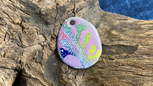 Kaleidaflora Enamel Pendant by Andrew Thornton