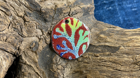 Kaleidaflora Enamel Pendant by Andrew Thornton