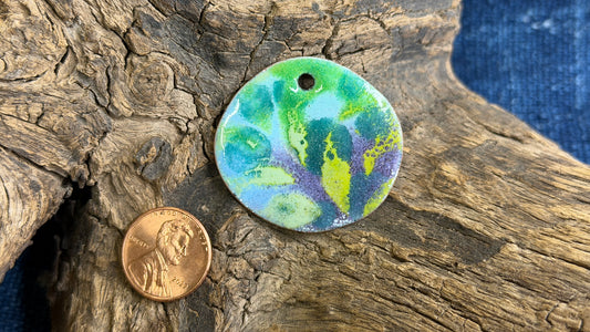 Kaleidaflora Enamel Pendant by Andrew Thornton