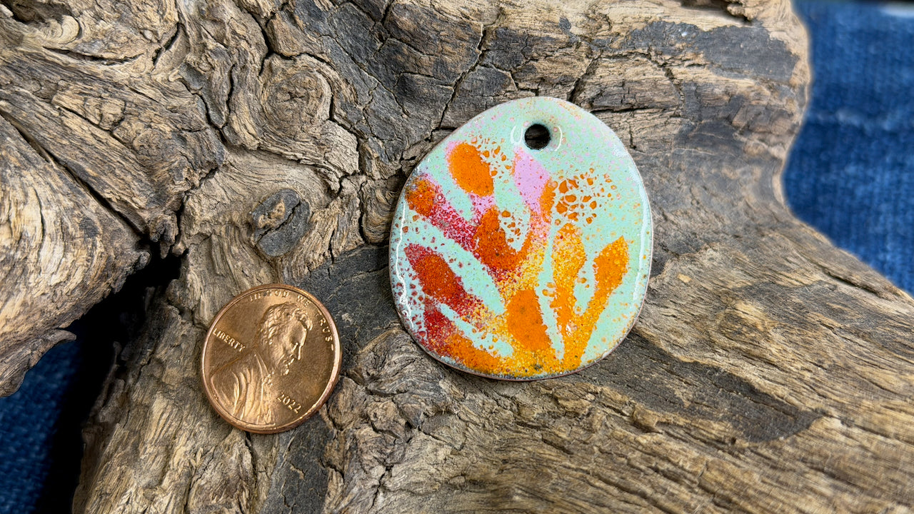 Kaleidaflora Enamel Pendant by Andrew Thornton