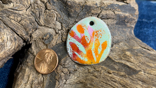 Kaleidaflora Enamel Pendant by Andrew Thornton