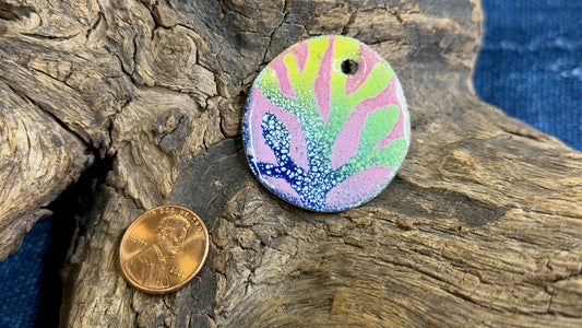 Kaleidaflora Enamel Pendant by Andrew Thornton