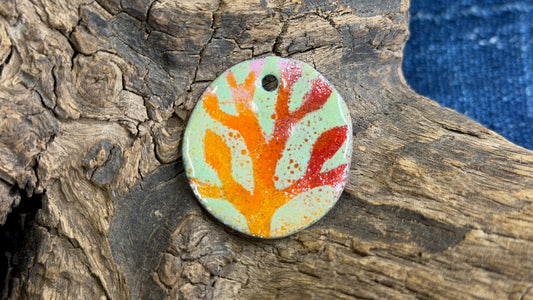 Kaleidaflora Enamel Pendant by Andrew Thornton