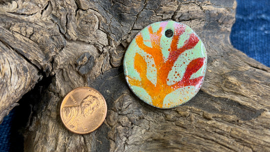 Kaleidaflora Enamel Pendant by Andrew Thornton