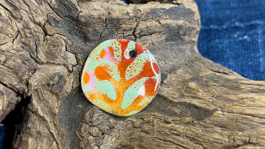 Kaleidaflora Enamel Pendant by Andrew Thornton
