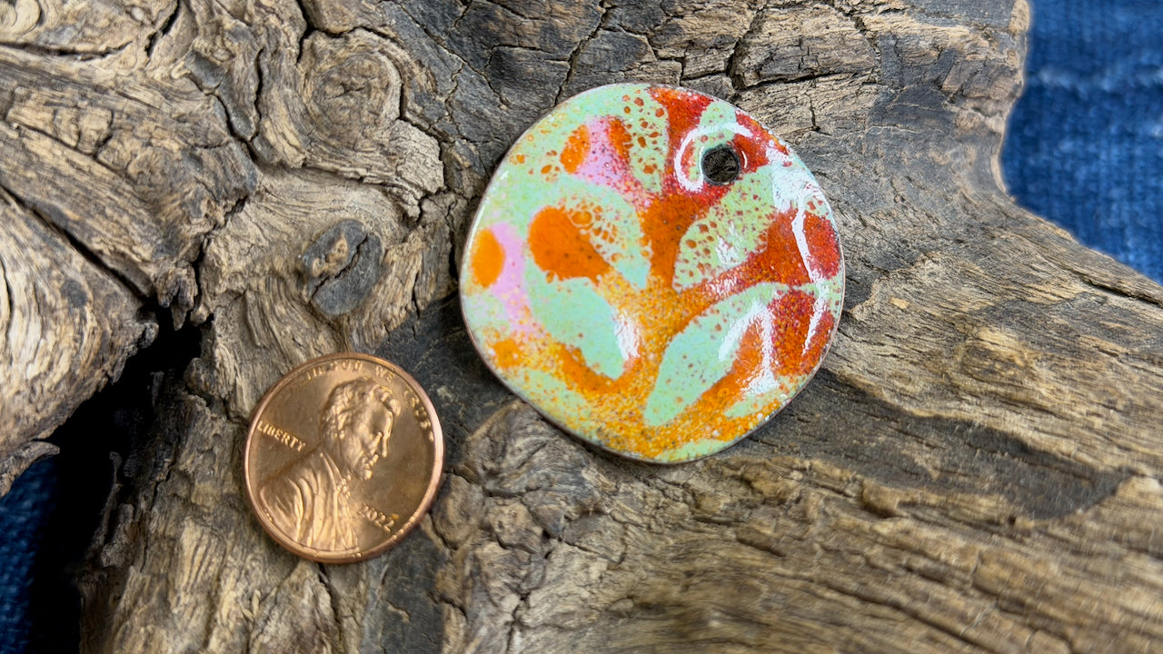 Kaleidaflora Enamel Pendant by Andrew Thornton