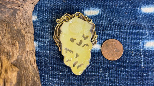 Vintage Sterling Silver & 18k / 14k Gold Pendant / Pin