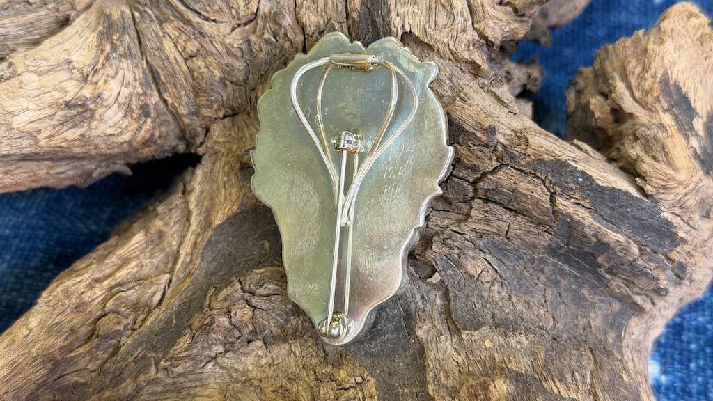 Vintage Sterling Silver & 18k / 14k Gold Pendant / Pin