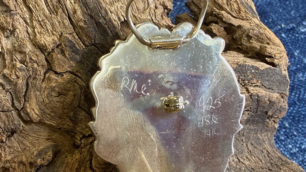 Vintage Sterling Silver & 18k / 14k Gold Pendant / Pin