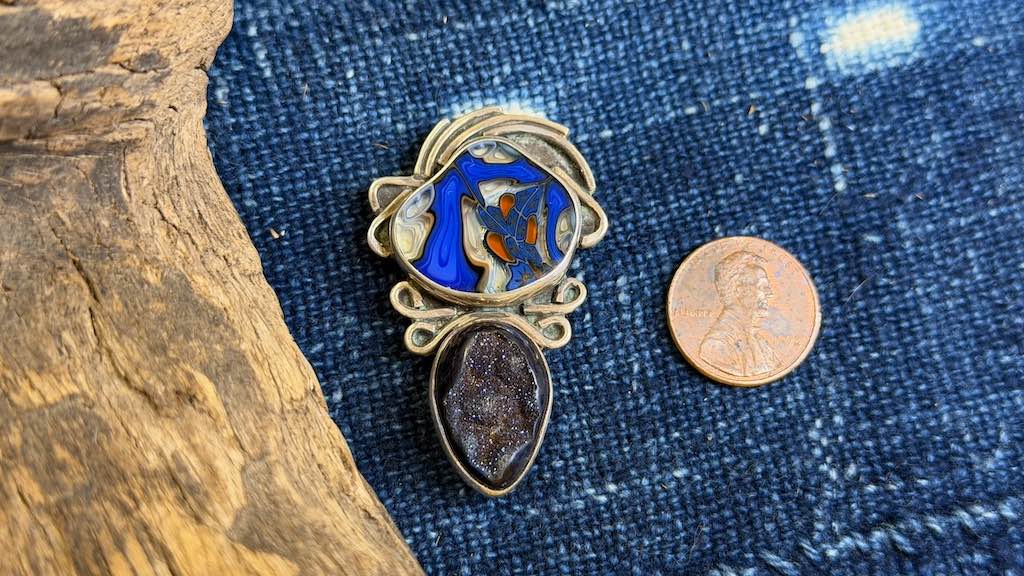 Vintage Sterling Silver Pendant / Pin
