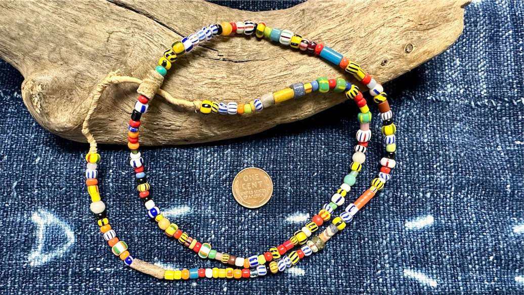 African Christmas Bead Strand - 3mm - 6mm - 24”