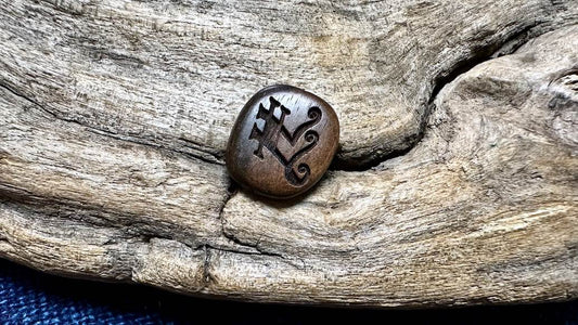 Lillypilly Wooden Square Bead - Tiger Ebony - 15mm