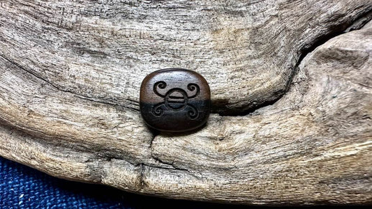 Lillypilly Wooden Square Bead - Tiger Ebony - 15mm