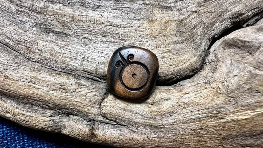 Lillypilly Wooden Square Bead - Tiger Ebony - 15mm
