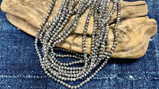 Crystal Bead Strand - Faceted Rondelles - 4mm - 17.5”