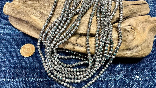 Crystal Bead Strand - Faceted Rondelles - 4mm - 17.5”