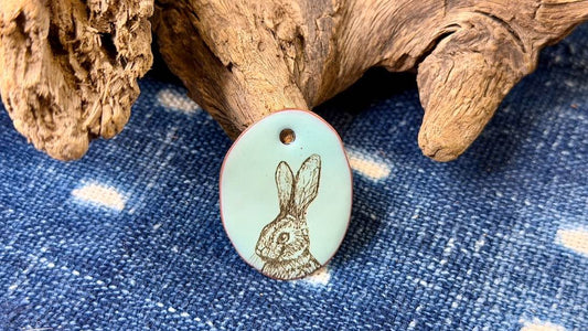 Laser-Etched Enamel Pendant by Andrew Thornton