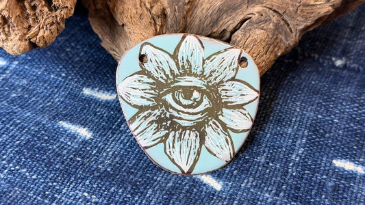 Laser-Etched Enamel Pendant by Andrew Thornton