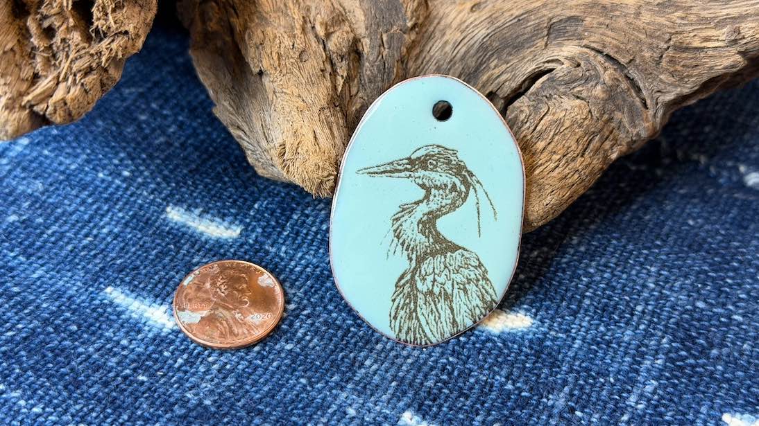 Laser-Etched Enamel Pendant by Andrew Thornton