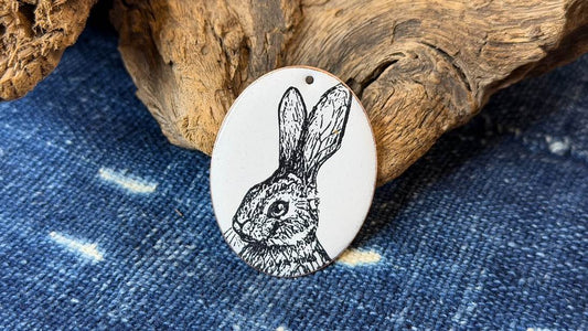 Laser-Etched Enamel Pendant by Andrew Thornton