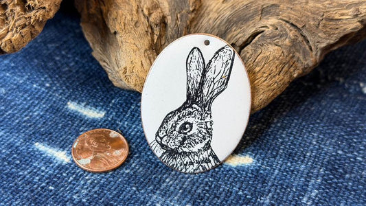 Laser-Etched Enamel Pendant by Andrew Thornton
