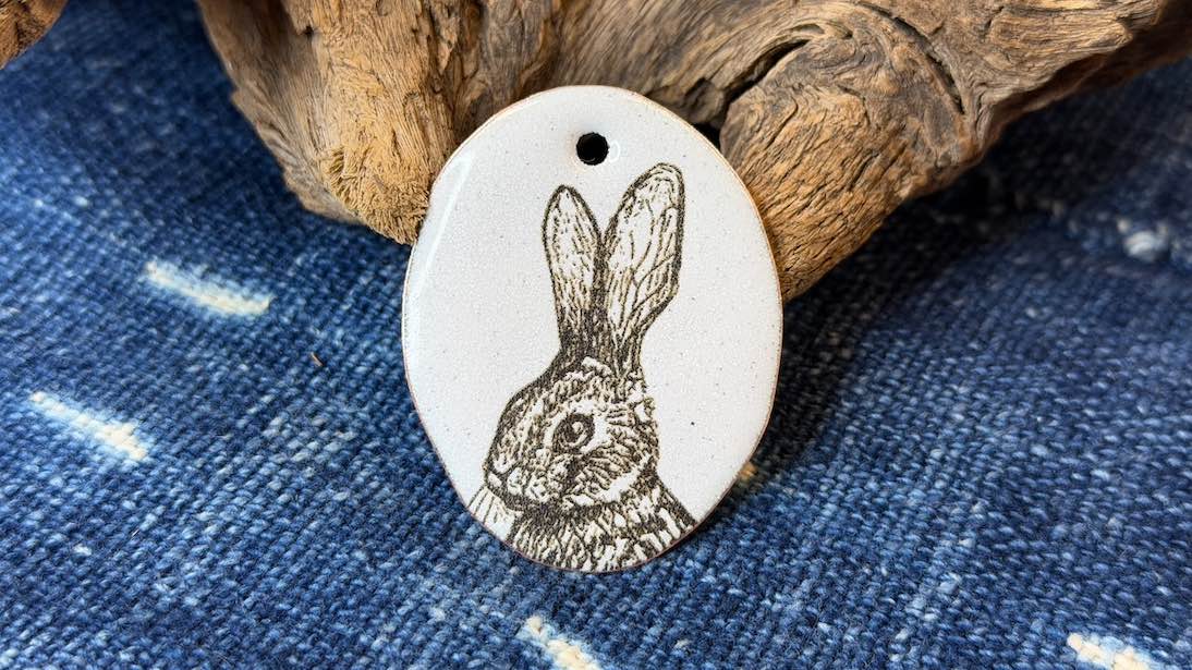 Laser-Etched Enamel Pendant by Andrew Thornton