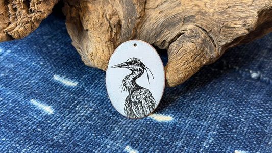 Laser-Etched Enamel Pendant by Andrew Thornton